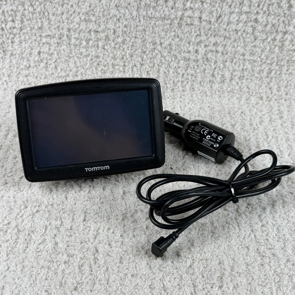 TomTom XL 4ET03 GPS Navigation System Car Charger Mount TESTED Working